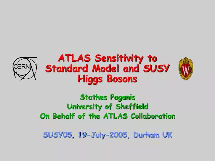 atlas sensitivity to standard model and susy higgs bosons
