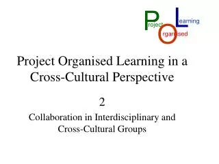 Project Organised Learning in a Cross-Cultural Perspective