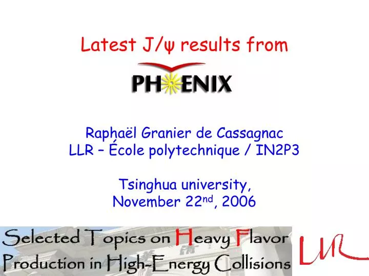 latest j results from phenix