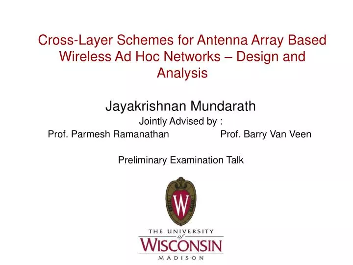 cross layer schemes for antenna array based wireless ad hoc networks design and analysis