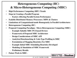 Heterogeneous Computing (HC) &amp; Micro-Heterogeneous Computing (MHC)