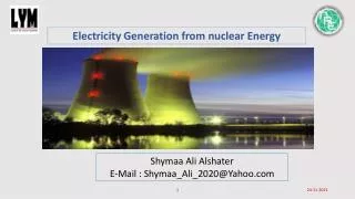 Electricity Generation from nuclear Energy