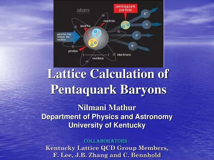 lattice calculation of pentaquark baryons