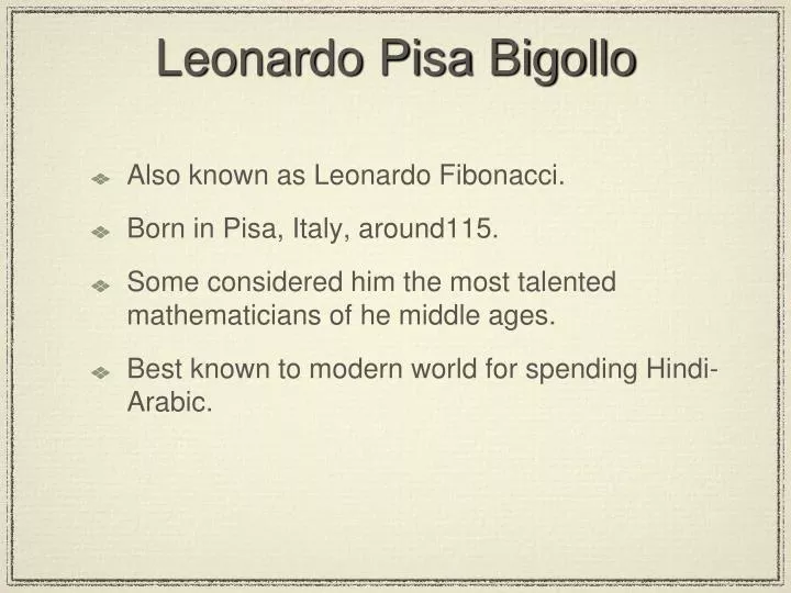 leonardo pisa bigollo