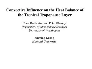 Convective Influence on the Heat Balance of the Tropical Tropopause Layer
