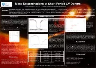 Mass Determinations of Short Period CV Donors