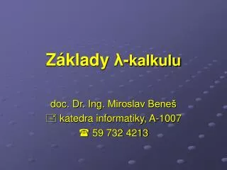 z klady kalkulu