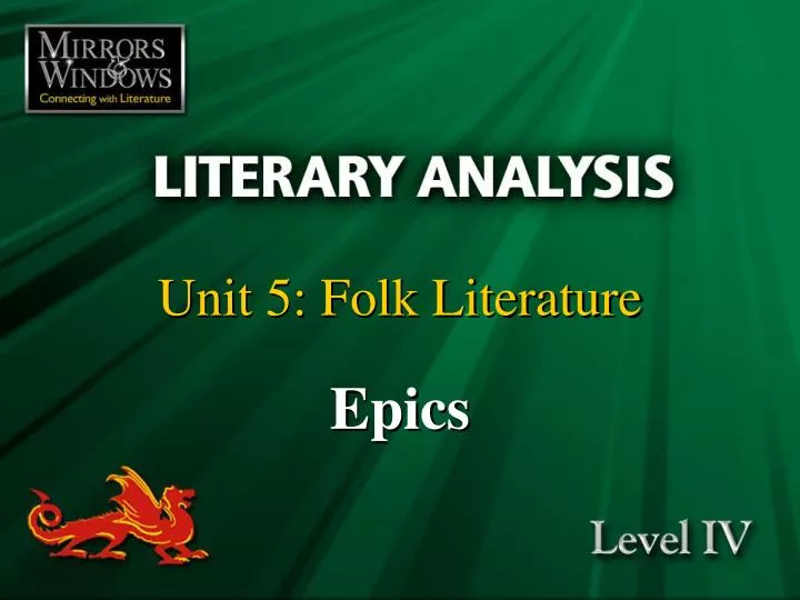 unit 5 folk literature