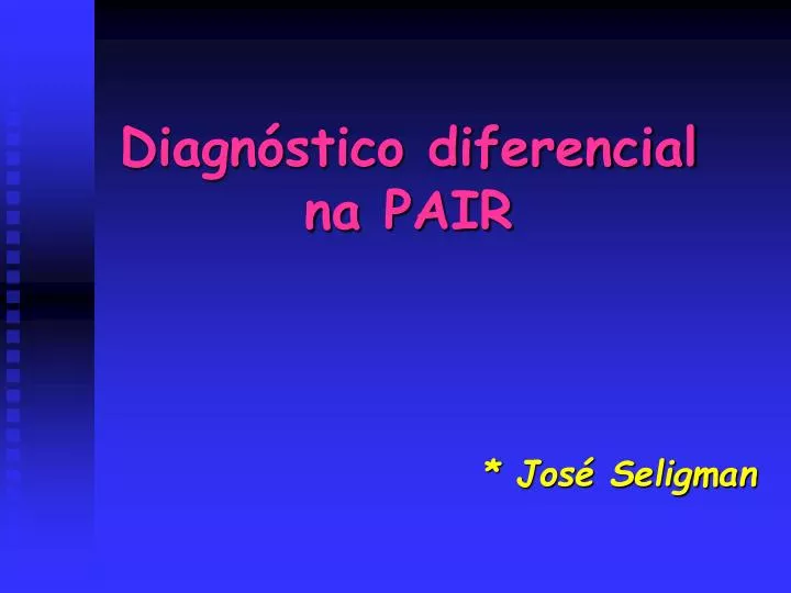 diagn stico diferencial na pair