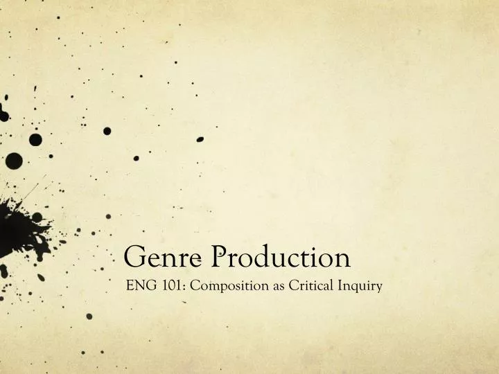 genre production