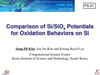 Comparison of Si/SiO x Potentials for Oxidation Behaviors on Si