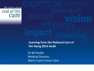 Learning from the National Care of the Dying 2014 Audit