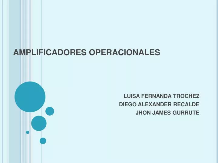 amplificadores operacionales