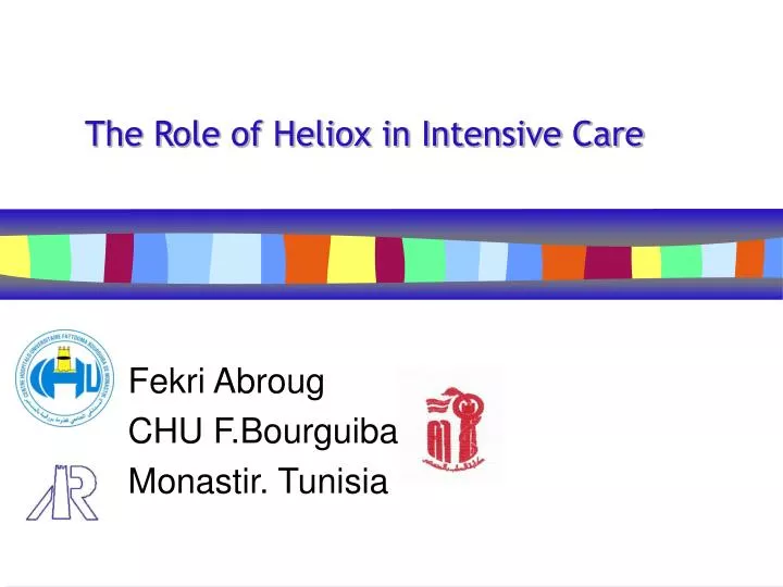 the role of heliox in intensive care