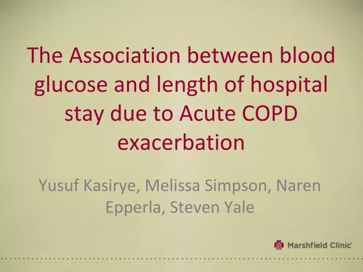 the association between blood glucose and length of hospital stay due to acute copd exacerbation