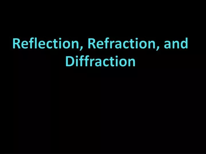 reflection refraction and diffraction