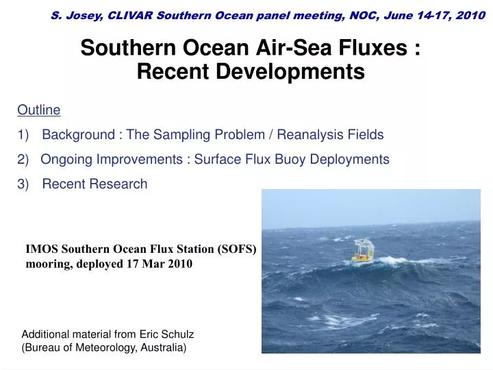 southern ocean air sea fluxes recent developments