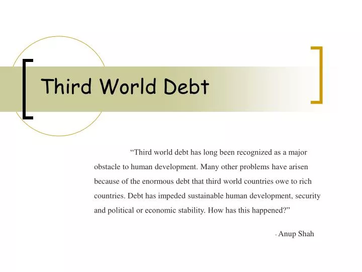 third world debt