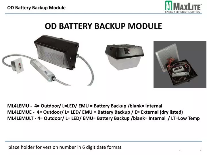 od battery backup module