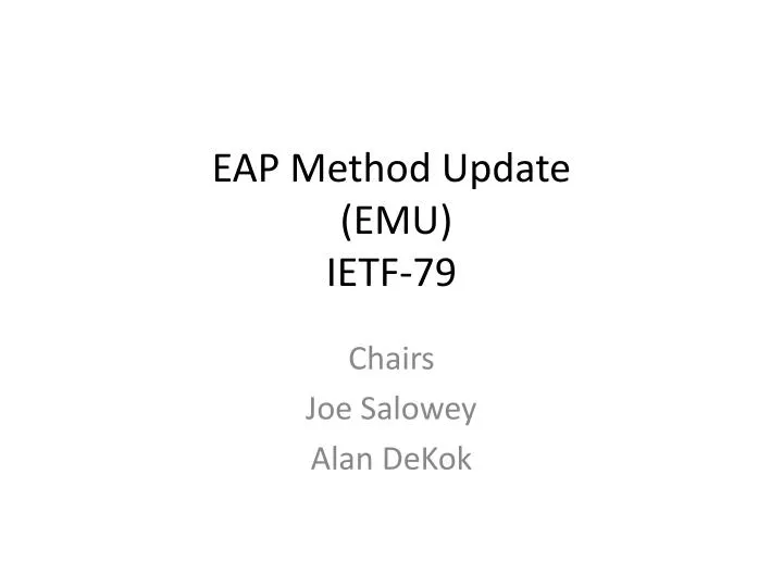 eap method update emu ietf 79