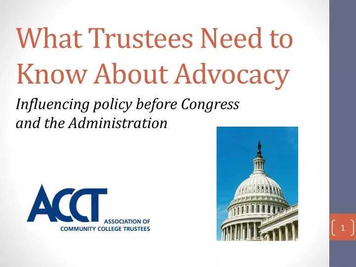 what trustees need to know about advocacy