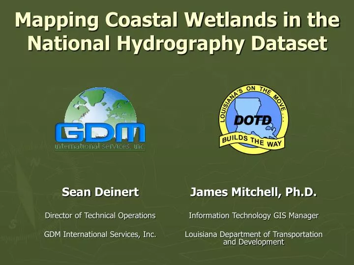 mapping coastal wetlands in the national hydrography dataset