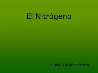 el nitr geno