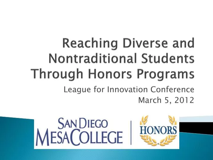 reaching diverse and nontraditional students through honors programs