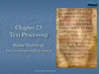 Chapter 23 Text Processing