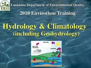Hydrology &amp; Climatology (including Geohydrology )
