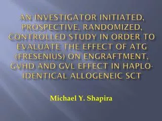 Michael Y. Shapira