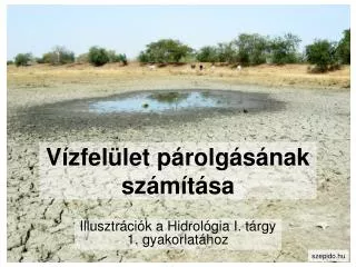 Vízfelület párolgásának számítása