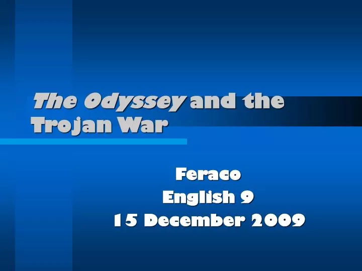 the odyssey and the trojan war