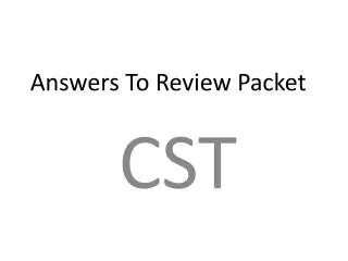 Answers To Review Packet