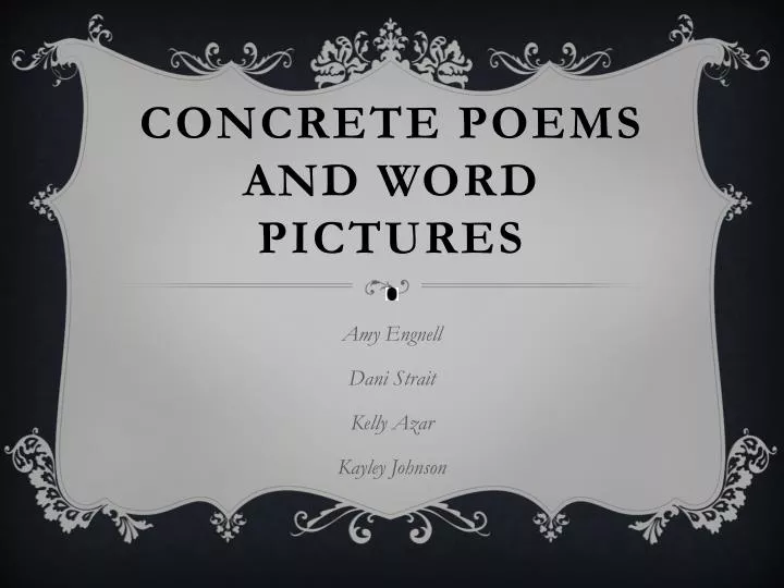 concrete poems and word pictures