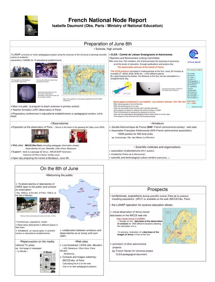 french national node report isabelle daumont obs paris ministry of national education