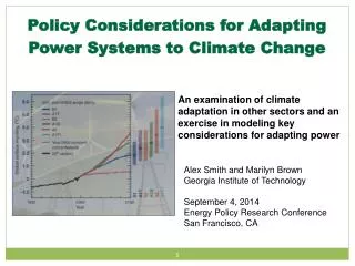 Policy Considerations for Adapting Power Systems to Climate Change