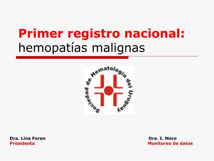 primer registro nacional hemopat as malignas