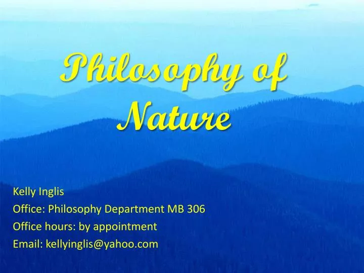 philosophy of nature