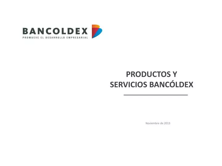 productos y servicios banc ldex