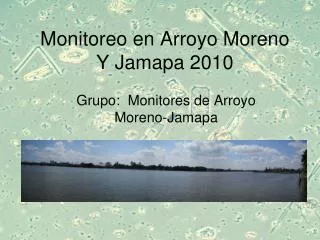 monitoreo en arroyo moreno y jamapa 2010