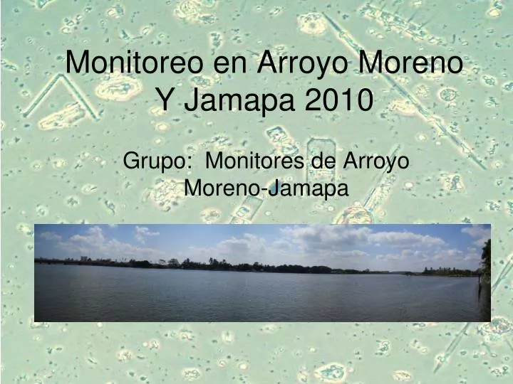 monitoreo en arroyo moreno y jamapa 2010