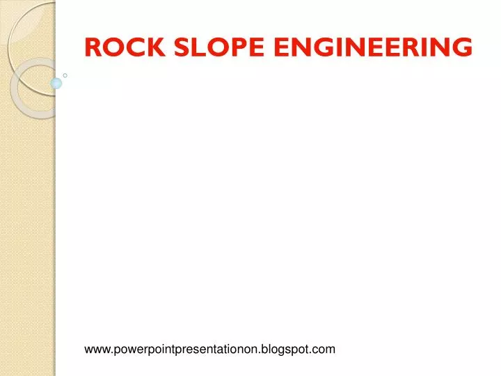 rock slope engineering