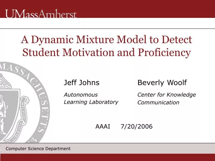 a dynamic mixture model to detect student motivation and proficiency