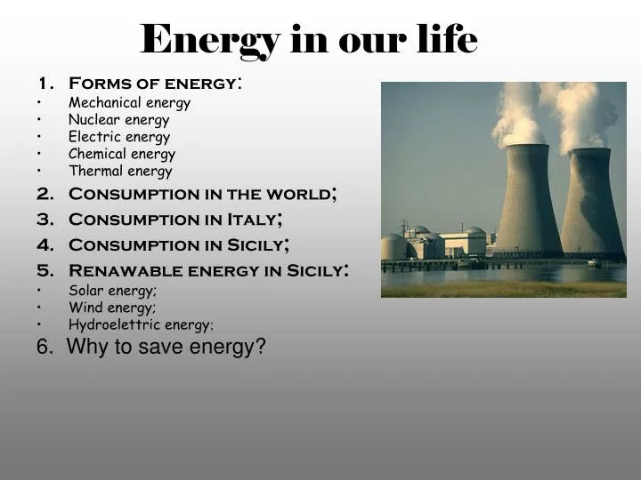 energy in our life