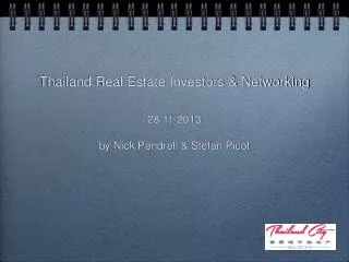 Thailand Real Estate Investors &amp; Networking