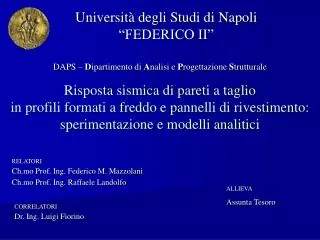 Università degli Studi di Napoli “FEDERICO II”