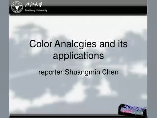 Color Analogies and its applications