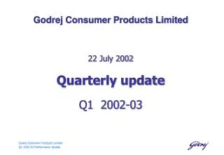 Godrej Consumer Products Limited