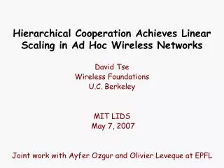Hierarchical Cooperation Achieves Linear Scaling in Ad Hoc Wireless Networks